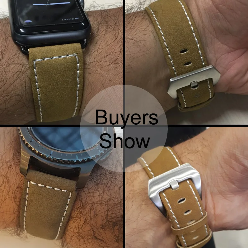 Ремешок для мужских часов Crazy Horse матовый винтажный кожаный браслет наручных