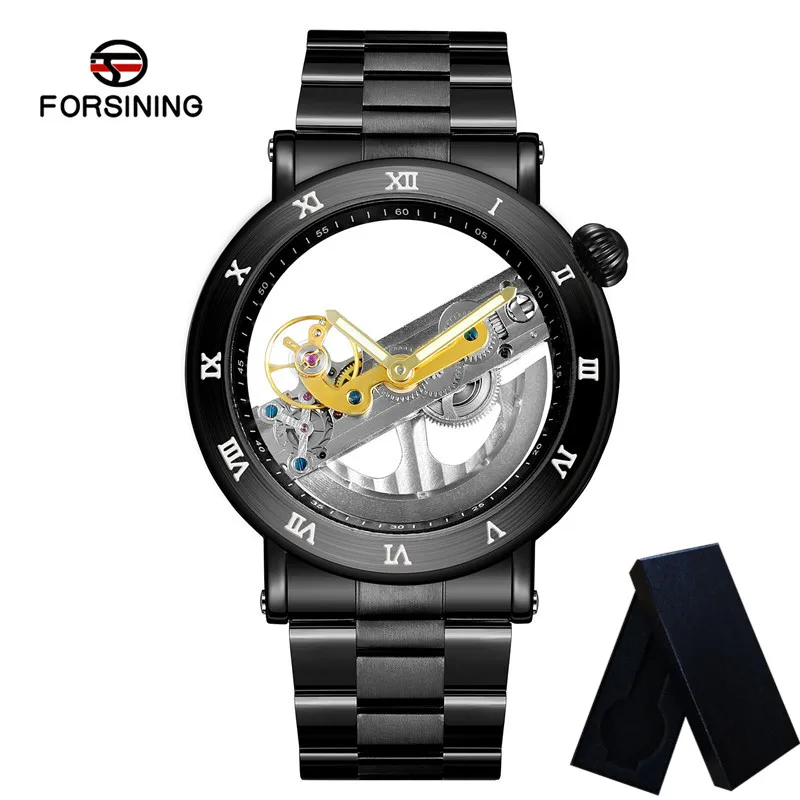 Автоматические механические мужские наручные часы FORSINING военные спортивные
