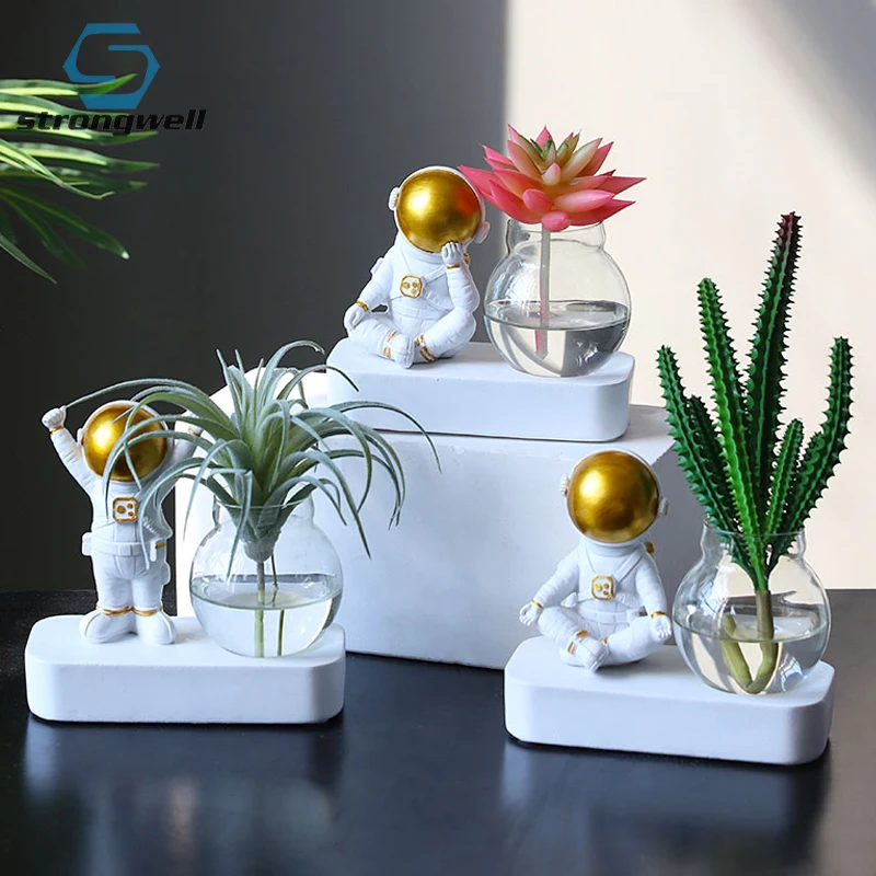 

Домашние украшения, астронавт, гидропоника, мебель для гостиной, скандинавские статуэтки космических солдат, Миниатюрные модели из смолы