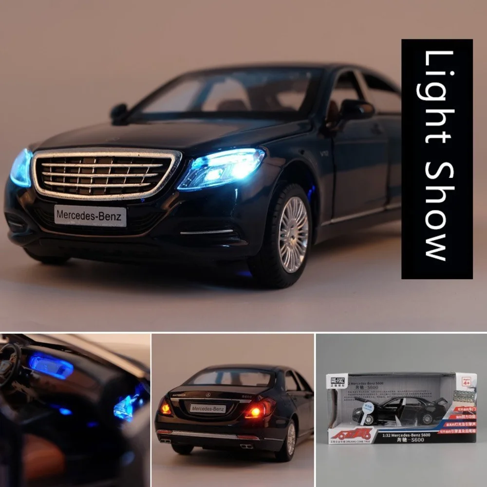 1/32 Mercedes Benz S600 сплав литые модели автомобилей Maybach C63S металлические транспортные