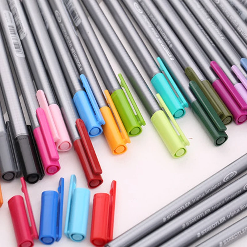 Немецкая ручка из волокна STAEDTLER 334 набор 4/15/20/30/42/50 цветов цвет эскизная 0 3 мм