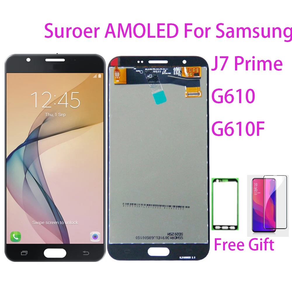 Тестовый ЖК экран для Samsung Galaxy J7 Prime G610F G610K G610L G610S дигитайзер сенсорного экрана
