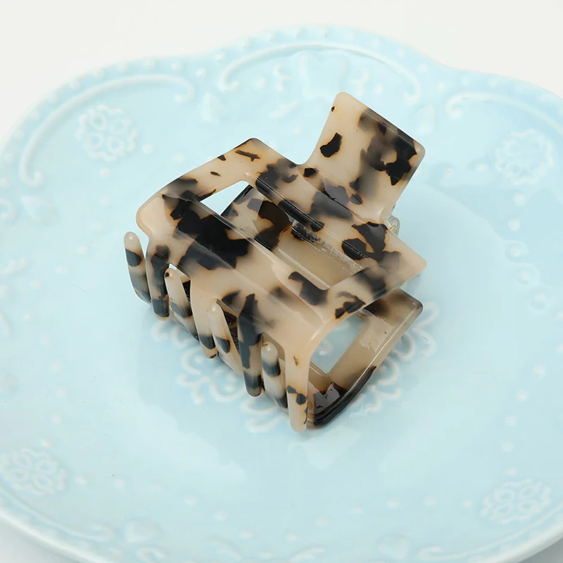 

Women Fashion Square Acrylic Hair Clamps Acetic Acid Hair Claws Crab Geometric Multiple Colorful Hair Clips Hairpin Accessories