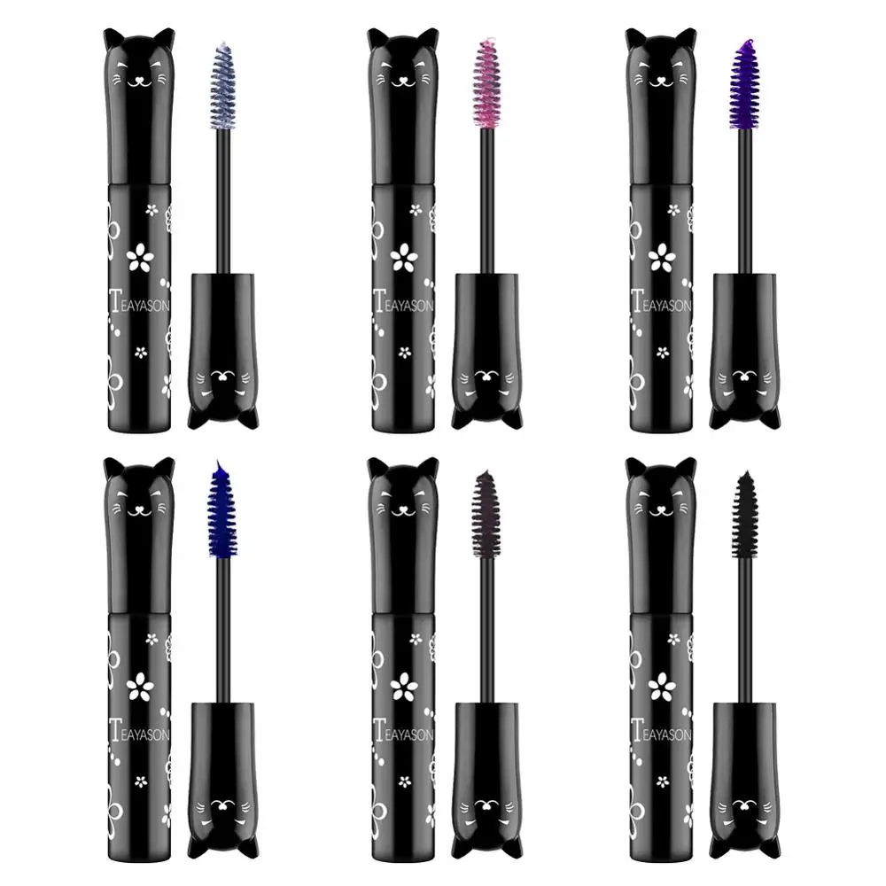 Новая красочная 4D волоконная тушь для ресниц водоСТОЙКАЯ цветная 3D наращивания