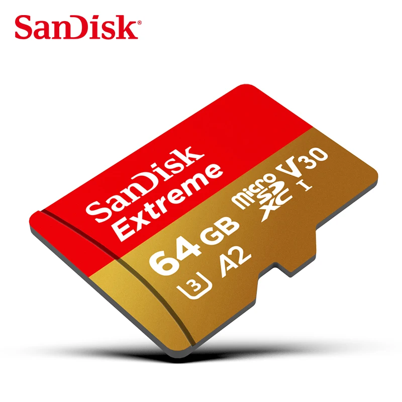 Карта памяти SanDisk Extreme Micro SD 32 ГБ 64 128 UHS-I U3 V30 A2 4K 256 400 гб TF/SD карты класс 10 SDHC SDXC |