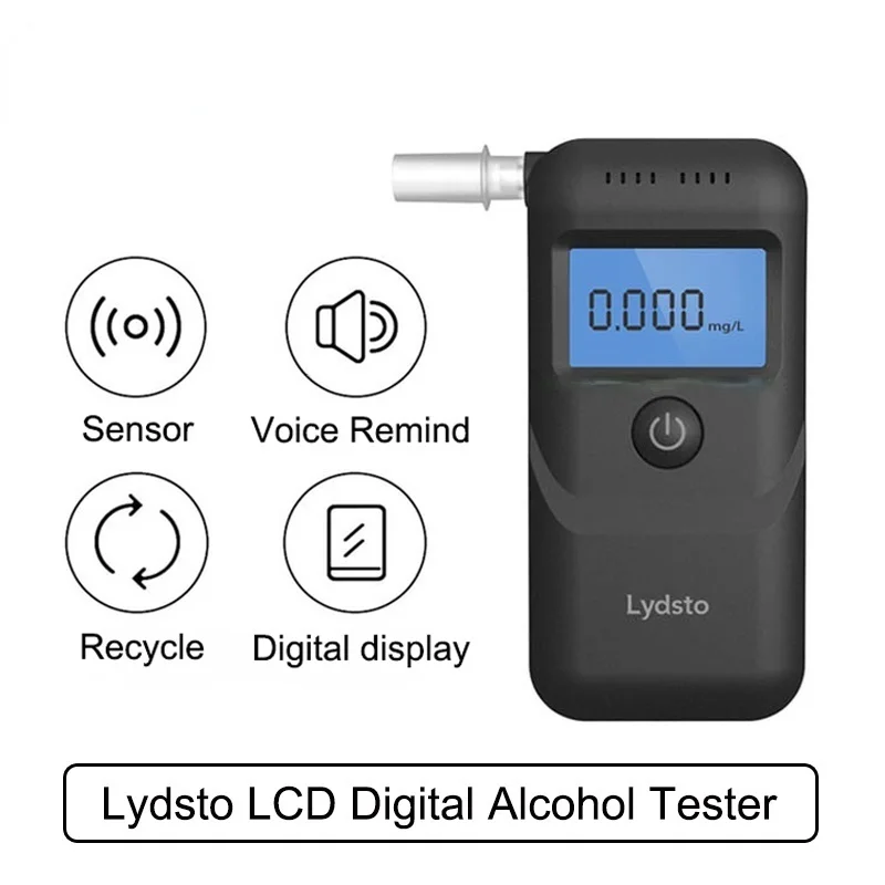 

New Digital Alcohol Tester Professional Alcohol Detector Breathalyzer Police Mini Meter LCD Screen Display Alcoholmeter Digital