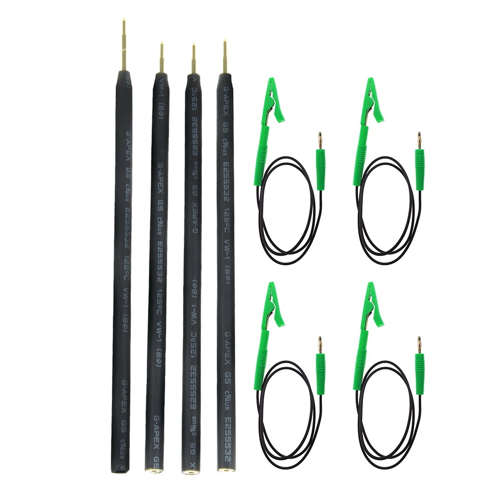 4 шт./компл. зонд ручки 4pcs булавки с подключить кабель разъемом для подзарядки