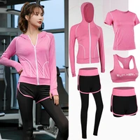 2345pcsset womens tracksuit gym fitness clothing yoga set sport suit clothes outdoor running jogging suit workout sportswear