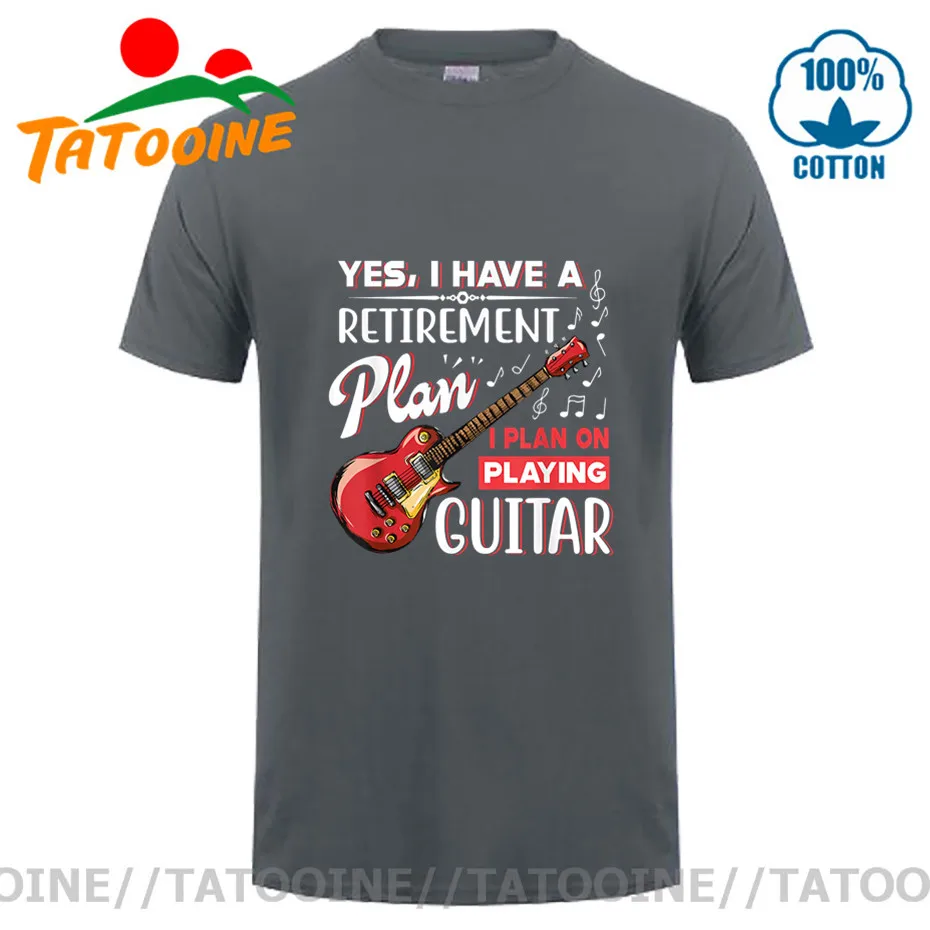 У меня есть план на пенсию футболка для игры гитаре Мужская смешная Женская