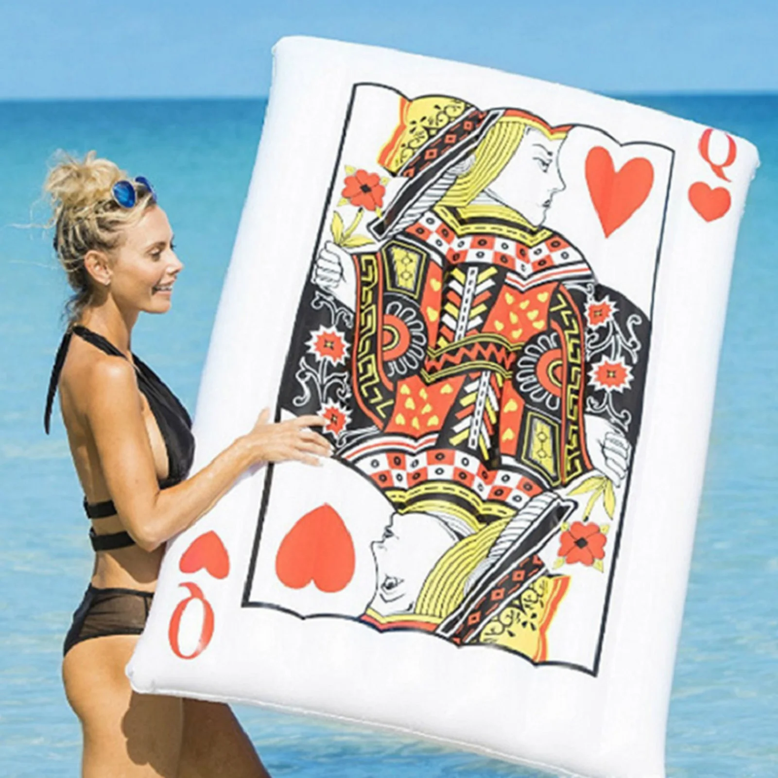 

Summer Inflatable Creative Poker Floating Row Swimming Pool Water Hammock Air Mattresses Bed Water Lounge Chair Beach Water Pool