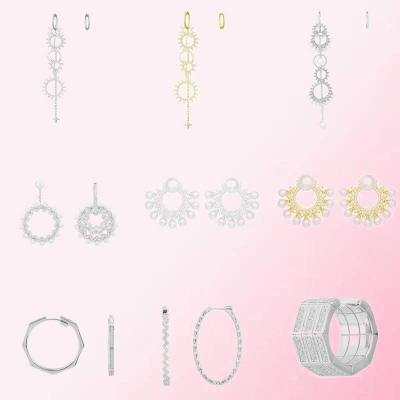 

1:1 Make 925 Sterling Silver Custom Aristocratic High-end Design DIY Fashion Exquisite Earrings