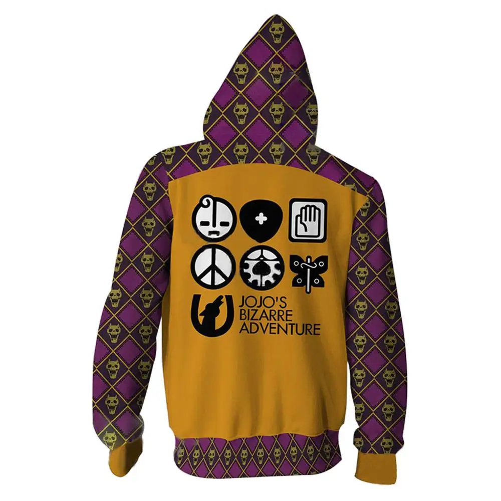 Невероятные приключения Джоджо худи для косплея Джотаро унисекс уличная одежда