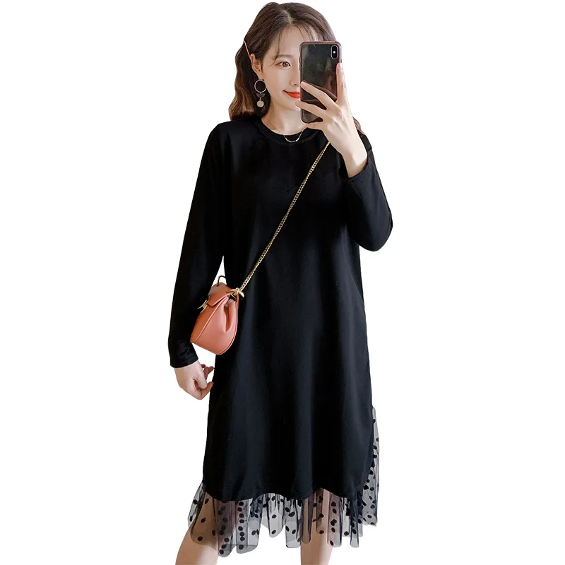 2019 Новое поступление весенне-осеннее платье для беременных женские кружевные