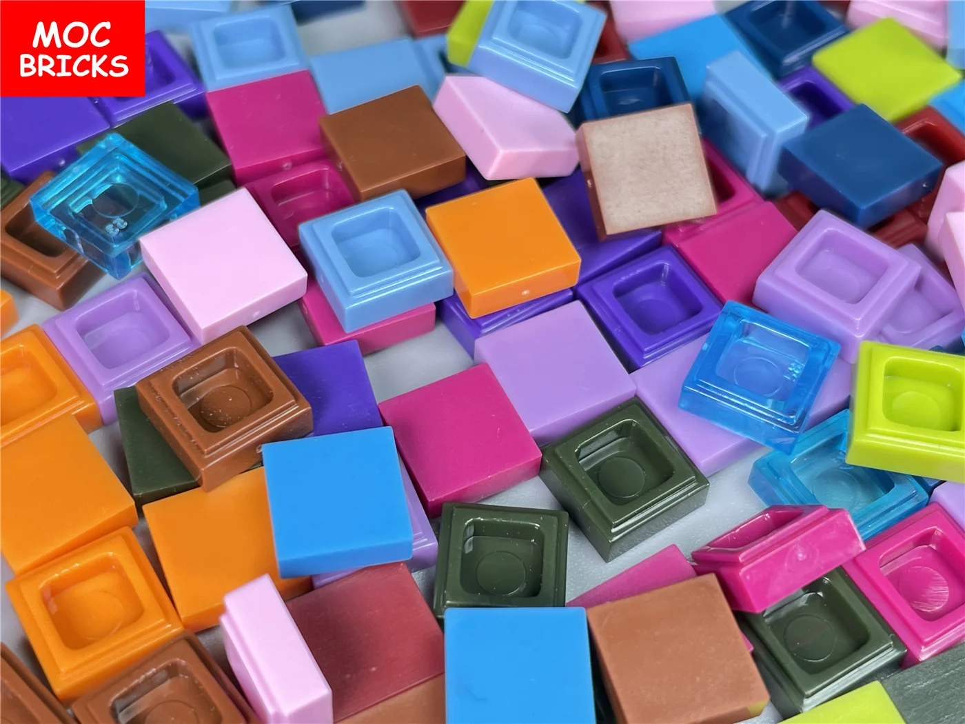 50 шт./лот MOC кирпичи плитка 1x1 3070 DIY образовательные строительные блоки