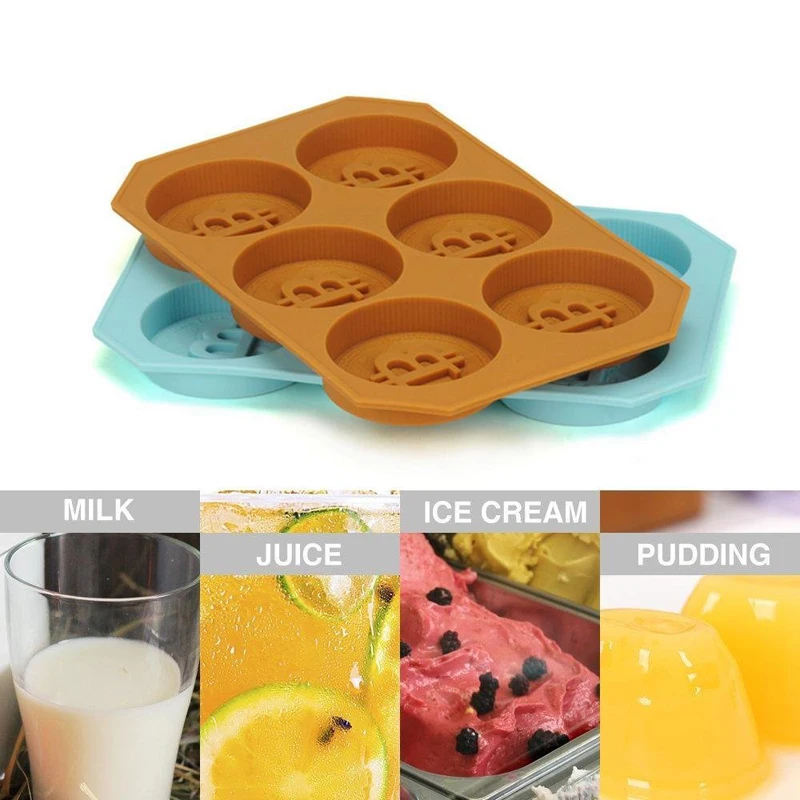 Силиконовая форма для выпечки торта 1 шт. устойчивая с 6 отверстиями монет