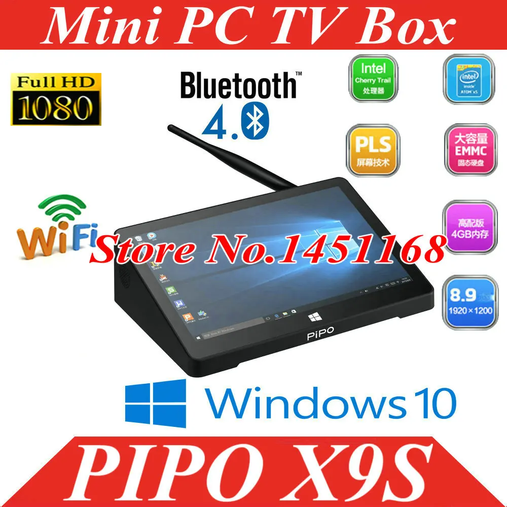 Оригинальный мини ПК PIPO X9S Intel Cherry Trail Z8350 четырехъядерный Windows 10 8 9 дюйма 1920*1200 Wi Fi BT