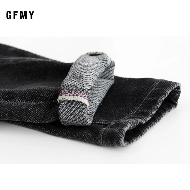 GFMY 2019 Autumn Winter Straight Type letter Solid Black 5-16Year Big Boys Jeans Leisure Slim Pocket Children's jeans |