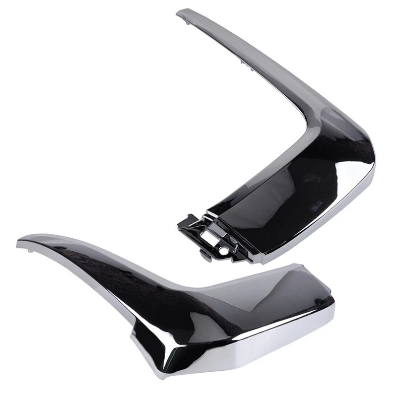 Хромированная накладка на передний бампер декоративные полосы для Mitsubishi Outlander 2016