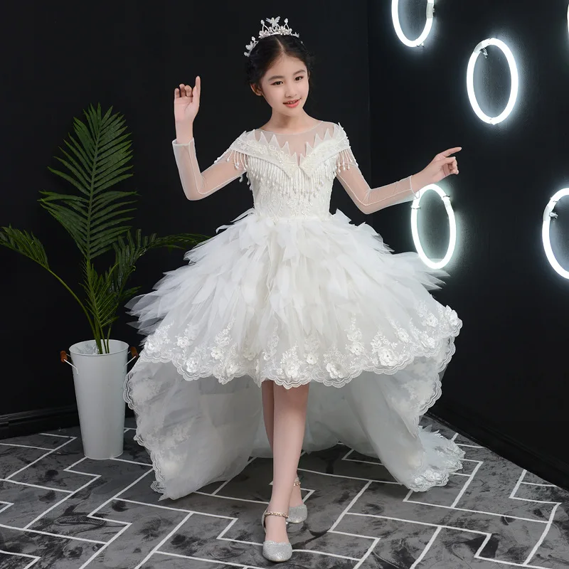 Роскошные Свадебные Платья с цветочным узором для девочек праздничное платье