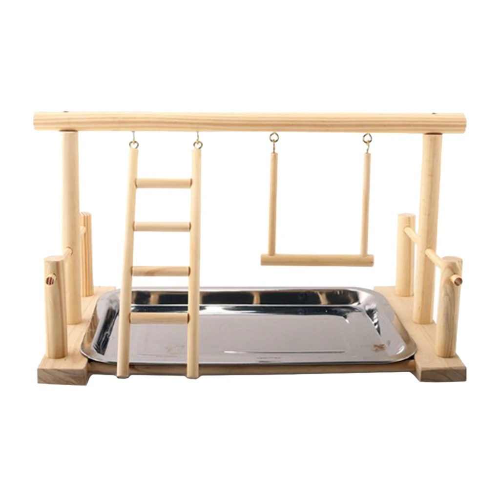 

Wooden Parrot Playstand Perch Bird Play Stand Small Birds Play Gym Cockatiel