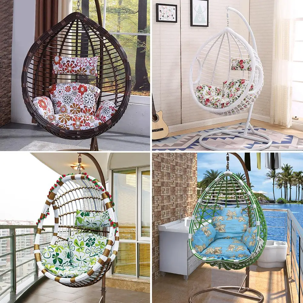 Качели висячие корзины подушки сиденья утолщаются висит стул Pad для дома