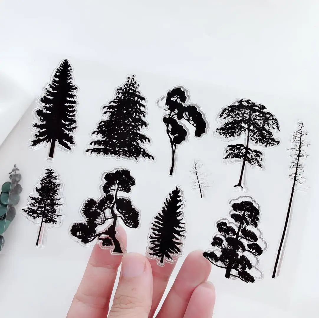 Завод лес прозрачный штамп для карт декоративных альбомов альбом дома