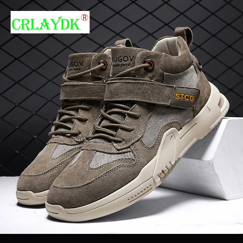 

CRLAYDK 2021 Winter New High Top Sneakers Outdoor Sports Ankle Walking Shoes Breathable Casual Tennis Trend Male Hiking Botas