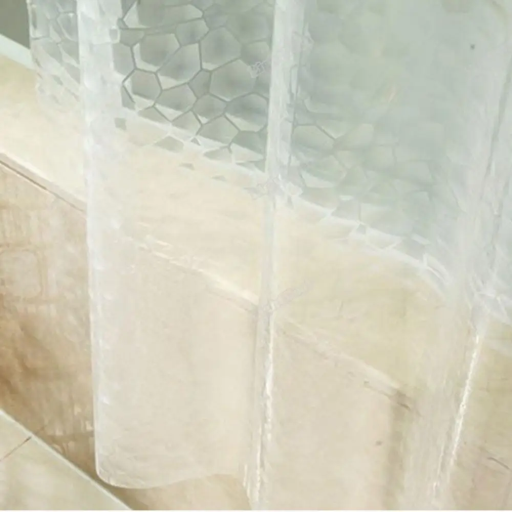 Прозрачная ткань для ванной 3 цвета Декор Прочный 3D занавески душа купания новый