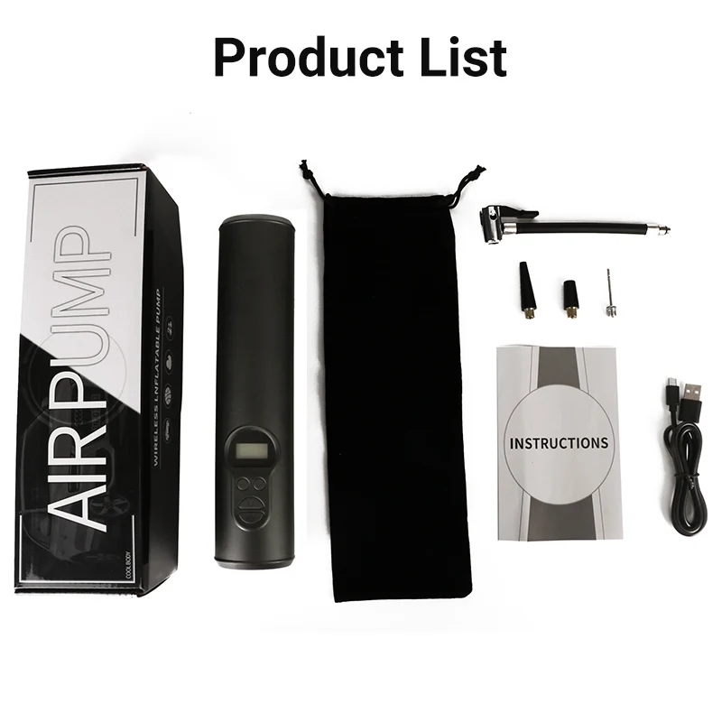 Надувной воздушный насос Jansite с компрессором портативные беспроводные ручные