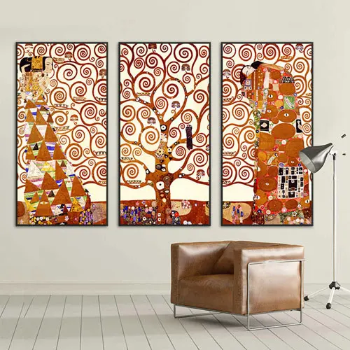Картина на холсте постер с принтом Климт Древо жизни классическое искусство
