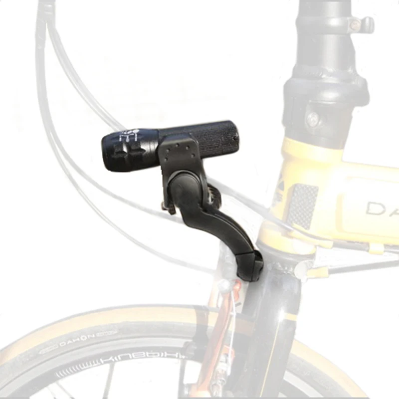 Soporte de luz delantera para bicicleta de montaña, extensor de soporte de linterna de Base de extensión con arco para horquilla de bicicleta plegable DAHON