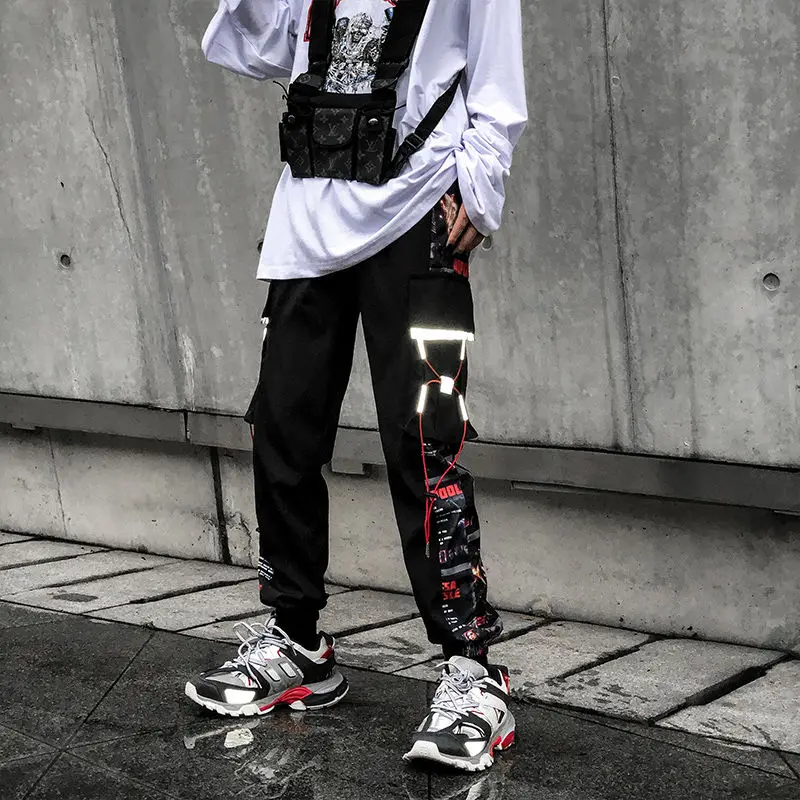 Женские брюки в стиле хип-хоп с большими боковыми карманами | Женская одежда