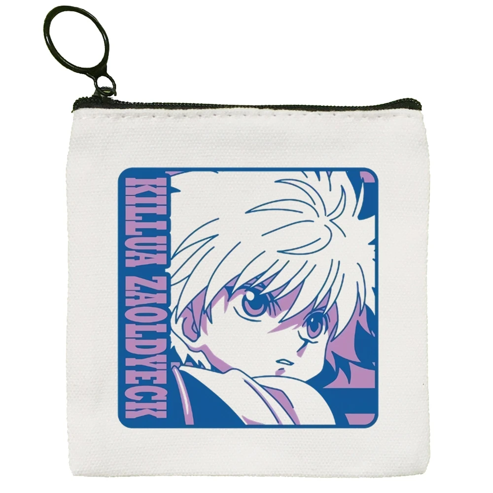 

Холщовый кошелек Hunter X Hunter, маленькая сумочка для монет и ключей на молнии