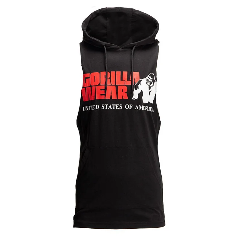 Мужская модная Толстовка без рукавов с принтом для фитнеса Спортивная майка из