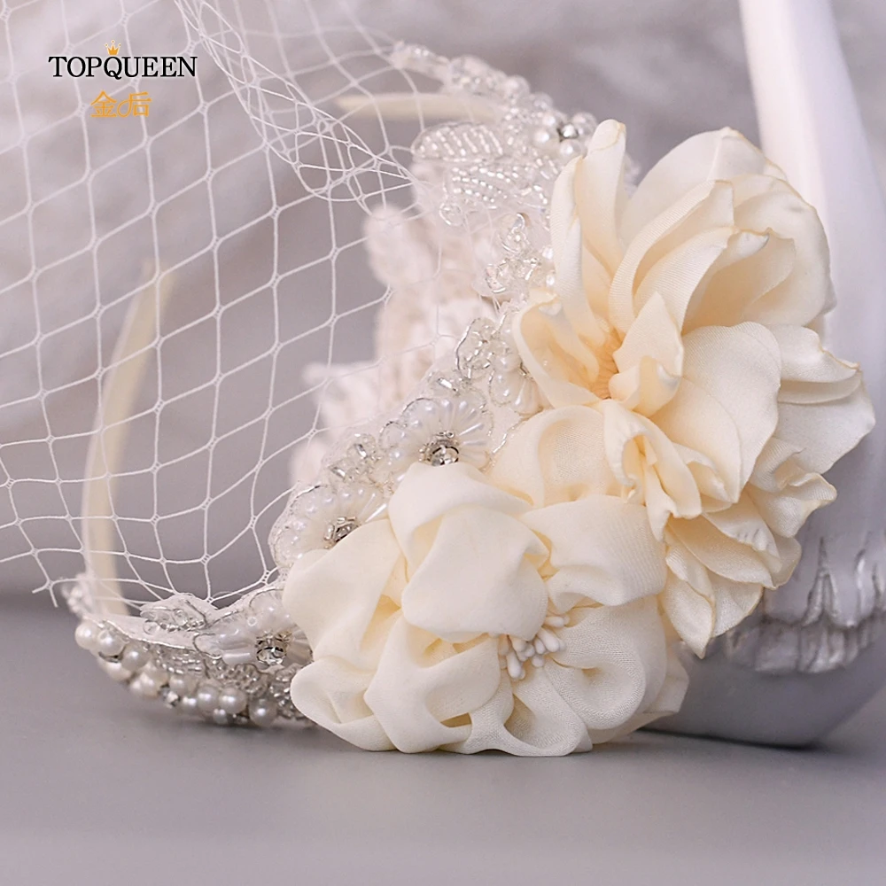 TOPQUEEN S172 WS Клетка вуаль Румяна Вуалетка для волос аксессуары Свадебные Кружева