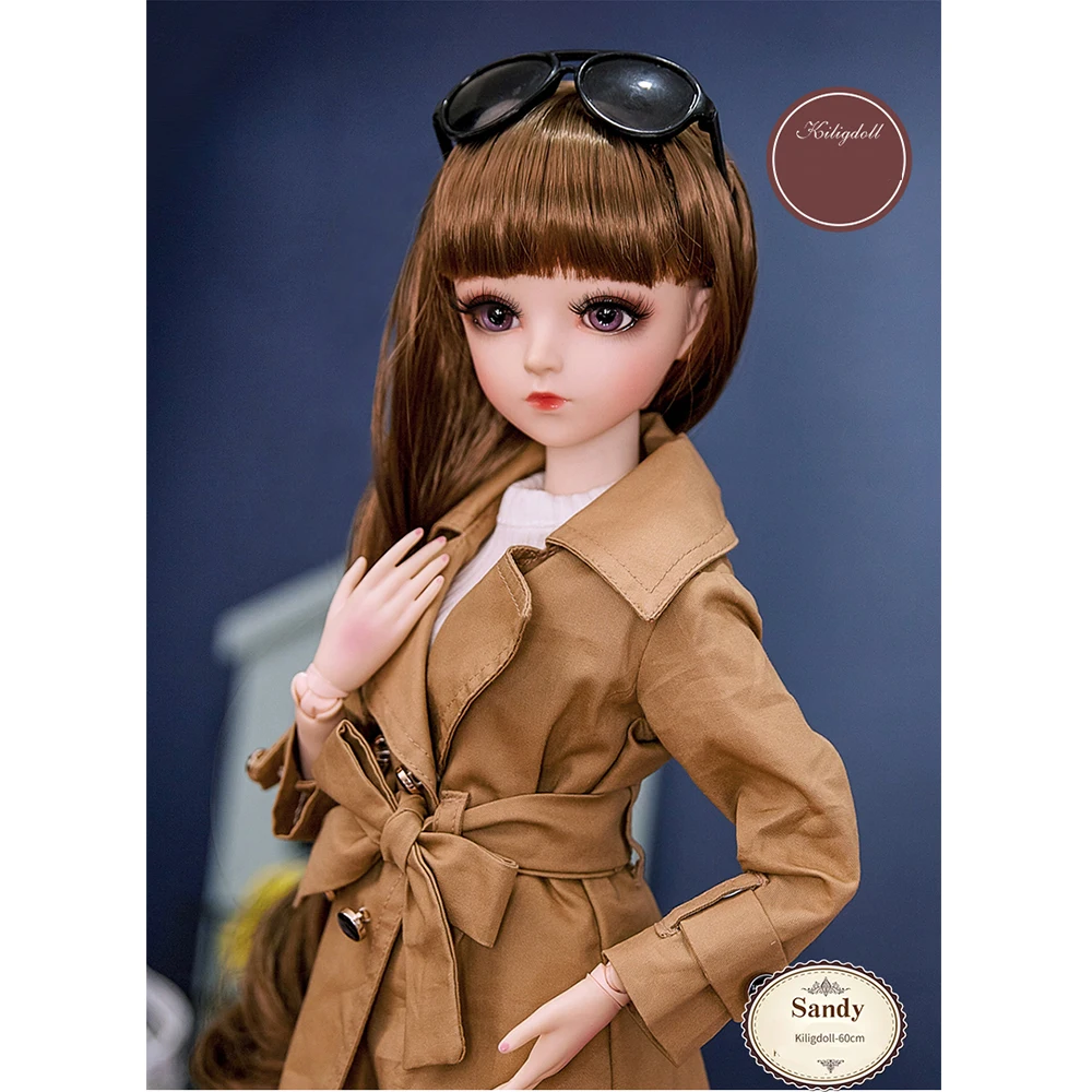 BJD кукла, 18 шаров, шарнирная кукла, 3D глаза, 1/3 BJD, кукла 60 см, куклы для девочек, игрушки, длинный парик, волосы для девочек, рождественский подарок