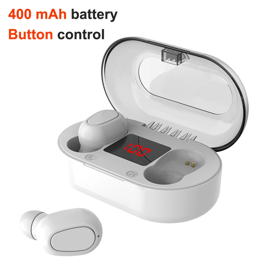 L22 white Tws 5,0 Bluetooth наушники беспроводные наушники Hifi 6D бас стерео гарнитура с шумоподавлением свободные руки бинауральные наушники - Цвет: L22 white