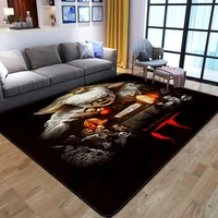 2021 new skull 3d printed carpets for living room bedroom area rugs horror theme parlor decor large carpet soft flannel home mat