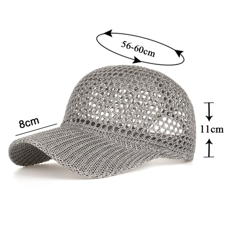

Hollow Hole Adjustable Baseball Cap Hollow Design Breathable Net Caps Women Girls Outdoor Summer Sports Sun Hats Dropship New