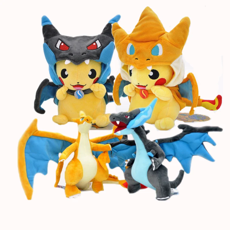 Аниме фигурка X Y Charizard плюшевые куклы Mega evolution мягкая плюшевая кукла с животными