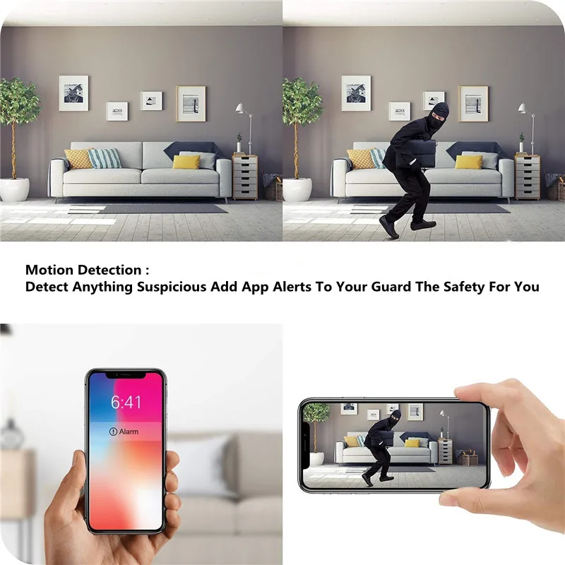 HD WiFi мини камера детектор дыма дизайн камеры Смарт безопасности видеокамеры