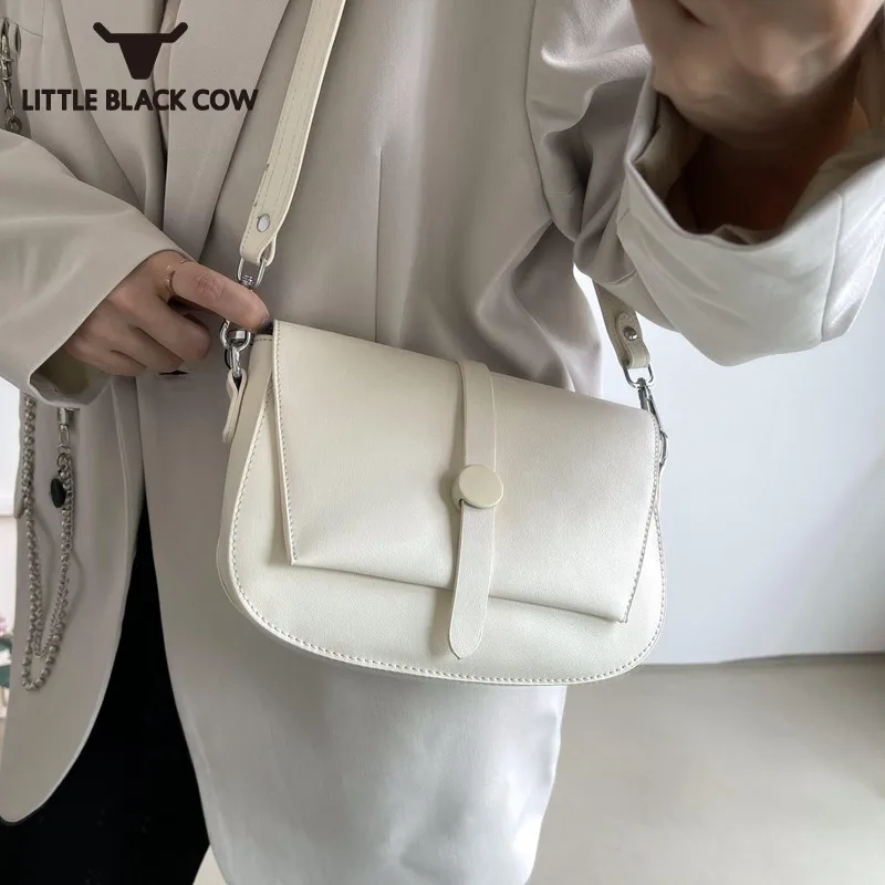 

Vintage Fashion Womens Crossbody Bags Solid Concise Armpit Design Office Lady Elegant Casual Shoulder Bag Korean Style New