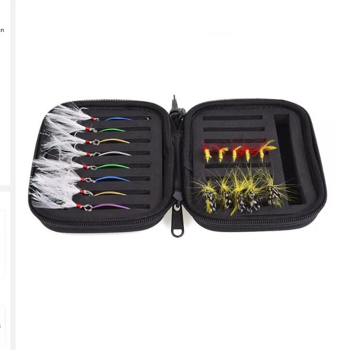 Двойными бортами Fly рыболовные приманки Spinner ложка коробки пены под названием