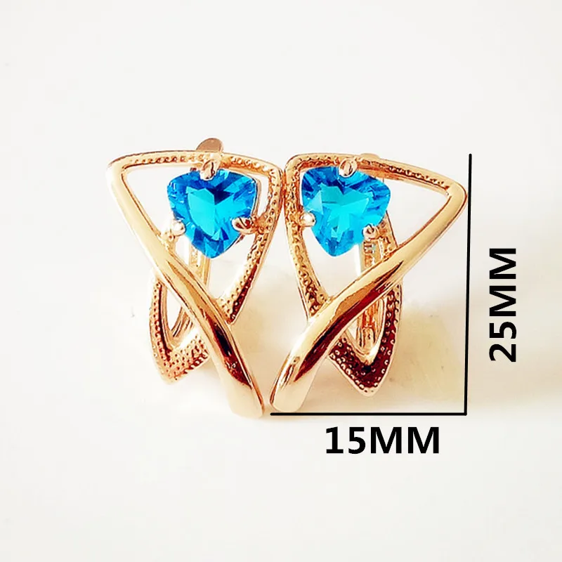 Женские серьги подвески из розового золота 585 пробы с фианитами|drop earrings|earrings