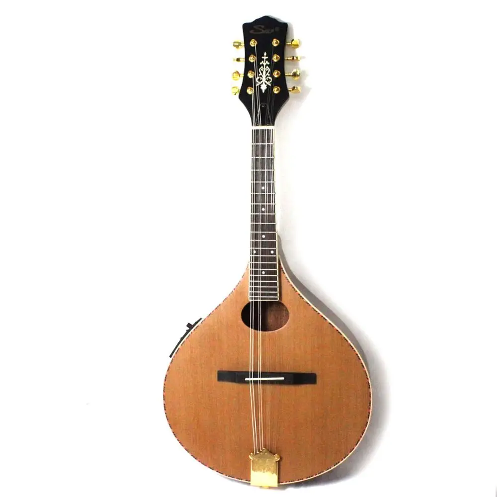 Новая марка однотонная красная сосна/боковая часть Сапеле Bouzouki Mandolin с