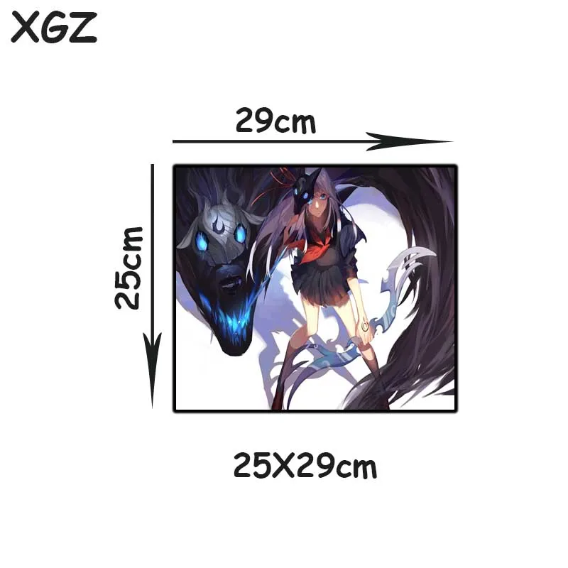 

XGZ Large Gaming Mouse Pad Black Lock Edge Animal Wolf Anime Cute Girl Custom Computer Table Mat Speed Non-slip 900x400/900x300