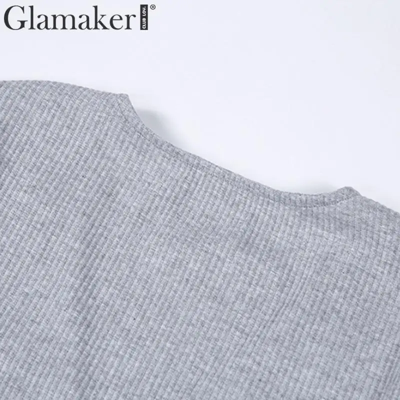 Glamaker вязаный костюм из двух частей сексуальное платье зимнее женское с v-образным вырезом элегантное платье миди осенние вечерние Клубные платья с длинным рукавом облегающее платье