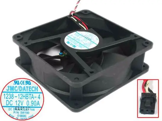 DaTech 1238-12HBTA-4 DP/N:5W190 DC 12V 0.90A 120x120x38 мм вентилятор охлаждения сервера