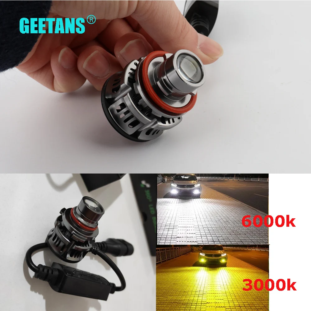 2шт H7 светодиодный H11 15000LM объектив проектора противотуманный светильник H9 H8 9006 Hb4 9005 Hb3 6000K 3000K автомобильный головной светильник 12В