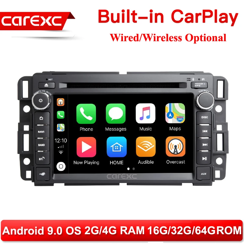 Автомагнитола CarExc 2 DIN Android 9 0 стерео CarPlay GPS для GMC Chevrolet Chevy Yukon Sierra надлежащего